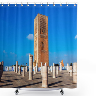 Personality  Tour Hassan, Rabat, Morocco Shower Curtains
