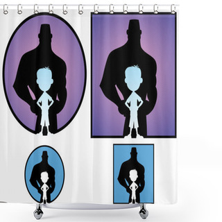 Personality  Boy And Man Shower Curtains