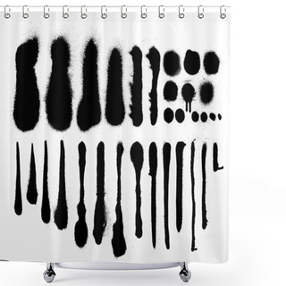 Personality  Spray Paint Strokes And Textures Shower Curtains