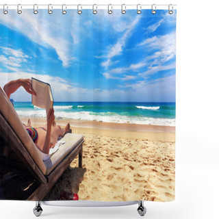 Personality  Relaxing On The Beach Shower Curtains