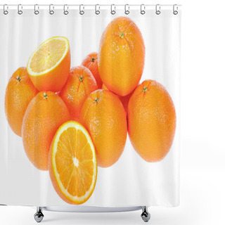 Personality  Bunch Of Fresh Oranges Shower Curtains
