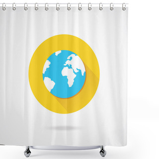 Personality  Vector Earth Icon Shower Curtains