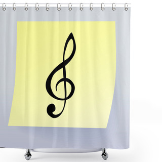 Personality  Violin Clef Shower Curtains