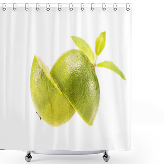 Personality  Fresh Halved Lime Shower Curtains