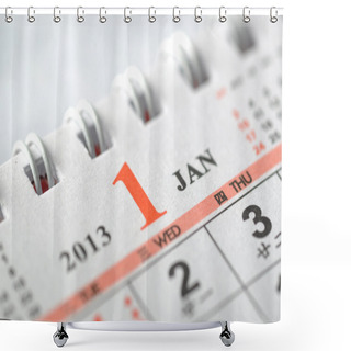 Personality  2013 January Calendar Shower Curtains