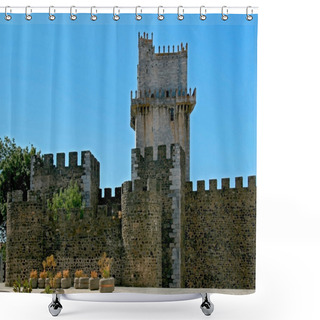 Personality  Old Defensive Castle Tower In Beja, Portugal Shower Curtains