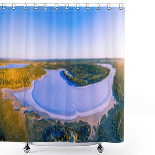 Personality  Scenic Aerial Panorama Of Salt Lake Kenyon In Murray-Sunset National Park, Australia Shower Curtains