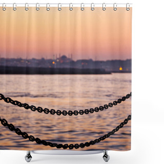 Personality  The Bosporus In Golden Sunset Shower Curtains