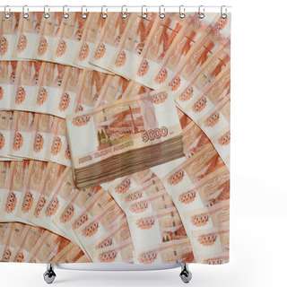 Personality  Five Thousand Ruble Notes - One Million Rubles. Shower Curtains