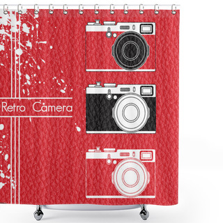 Personality  Old Retro Camera Set Shower Curtains