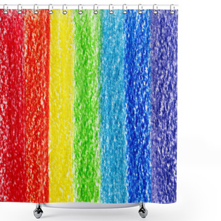Personality  Seven Crayon Multi Colored Strokes Shower Curtains