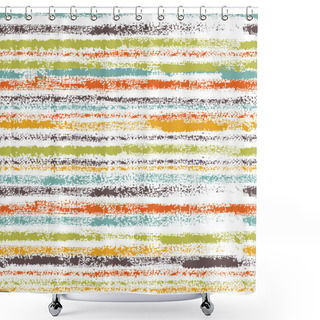 Personality   Retro Seamless Pattern With   Stripes Shower Curtains