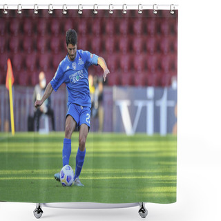 Personality  Davide Zappella Player Of Empoli, During The Italian Cup Match Between Benevento Vs Empoli Final Result 2-4, Match Played At The Ciro Vigorito Stadium In Benevento. Italy, October 28, 2020. Shower Curtains