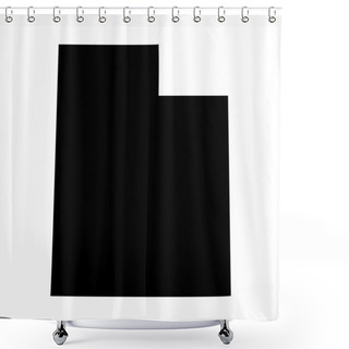 Personality  Map Of The U.S. State Of Utah  Shower Curtains