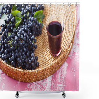 Personality  Homemade Chokeberry Juice Or Liqueur Shower Curtains