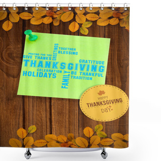 Personality  Happy Thanksgiving Day Shower Curtains