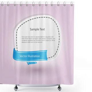 Personality  Banner With Ribbon. Vector Design Shower Curtains