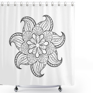 Personality  Zentangle Stylized Tribal Arabic, Indian Mandala. Hand Drawn Vin Shower Curtains