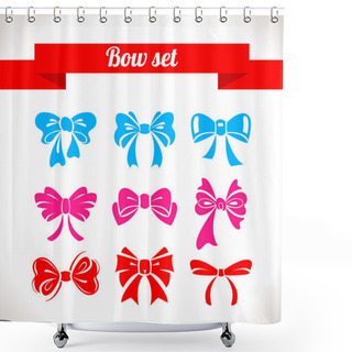 Personality  Bow Set Shower Curtains