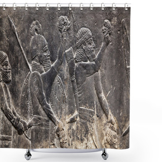 Personality  Ancient Assyrian Wall Carvings Shower Curtains
