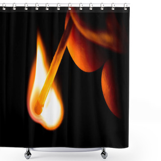 Personality  Fire From Match Shower Curtains