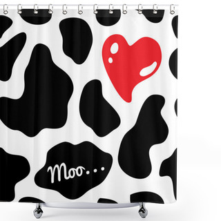 Personality  Cow Background Seamless Vector Illustration Shower Curtains