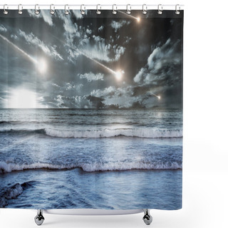 Personality  Meteors To The Sky Shower Curtains