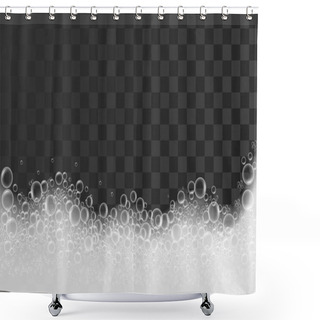 Personality  Bath Foam Concept Background, Realistic Style Shower Curtains