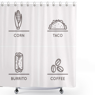 Personality  Mexico Culture Set 3 Shower Curtains