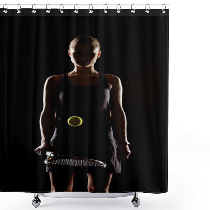 Personality  Female Tennis Player Shower Curtains