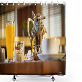 Personality  Morning Hotel Breakfast Shower Curtains