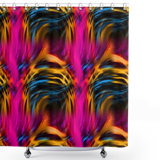 Personality  Seamless Fashion Print.Fabric Print Pattern.Multicolored Background.Creative Graphic Design,illustration Fractal.Seamless Modern Print,for Textile Patterns.Textile Fashion Fabric Print Patterns. Shower Curtains