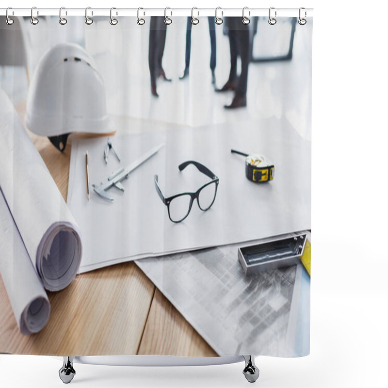 Personality  Architecture Supplies On Workplace Shower Curtains