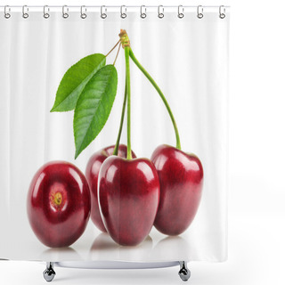 Personality  Cherries Isolated Shower Curtains