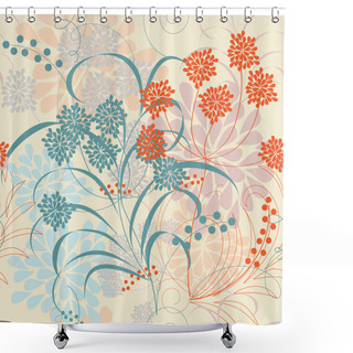 Personality  Autumn Flowers Shower Curtains