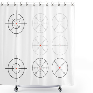 Personality  Set Of Crosshairs Shower Curtains