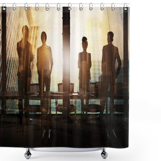 Personality  Group Of Business Partners Shower Curtains