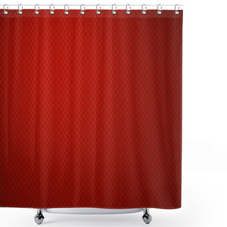 Personality  Mesh Structure Red Shower Curtains