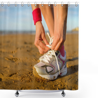 Personality  Running And Sport Concept Shower Curtains