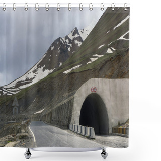 Personality  Road Mountain Tunnel Protected From Falling Rocks Shower Curtains