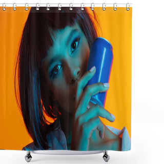 Personality  African American Woman Holding Can Shower Curtains