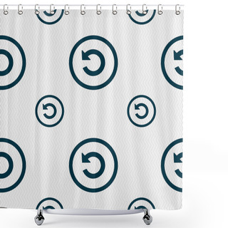 Personality  Upgrade, Arrow, Update Icon Sign. Seamless Pattern With Geometric Texture. Vector Shower Curtains