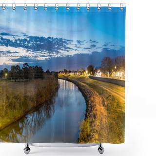 Personality  Dawn Over The Town River. Hunter River In Maitland, NSW, Australia Shower Curtains