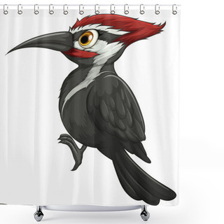 Personality  Woodpecker Shower Curtains