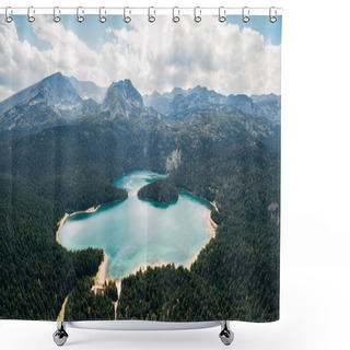 Personality  Black Lake In Montenegro, In The Durmitor National Park In Zabljak Shower Curtains