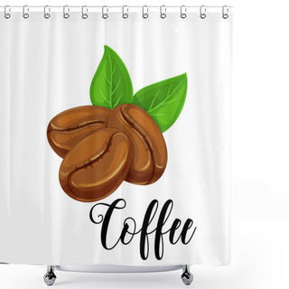 Personality  Icon Coffee Bean Shower Curtains