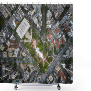 Personality  Beautiful Drone View To Buildings And Green Public Square In Belo Horizonte, Minas Gerais, Brazil Shower Curtains