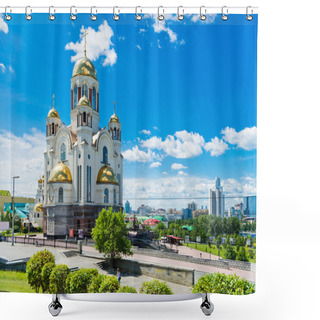 Personality  Church On Blood In Honour Of All Saints Resplendent In The Russian Land Shower Curtains