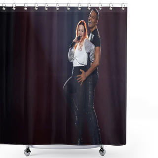 Personality   Valentina Monetta & Jimmie Wilson Eurovision 2017 Shower Curtains