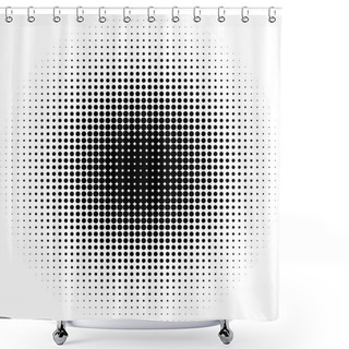 Personality  Halftone Dots Pattern Shower Curtains